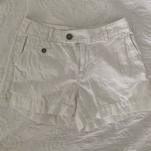 Banana Republic White Button Shorts